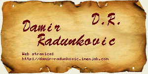 Damir Radunković vizit kartica